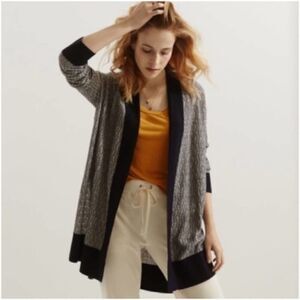 LOU & GREY Open Front Side Slit Cardigan Size M
